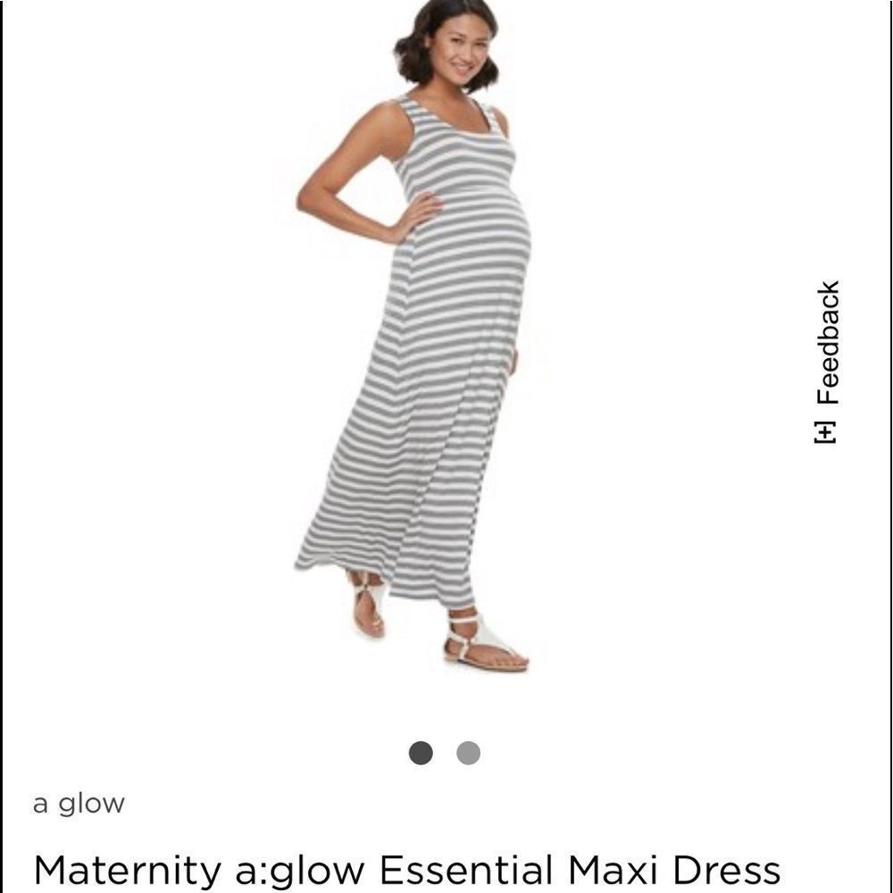 NWT Maternity A:Glow Essential Maxi Dress